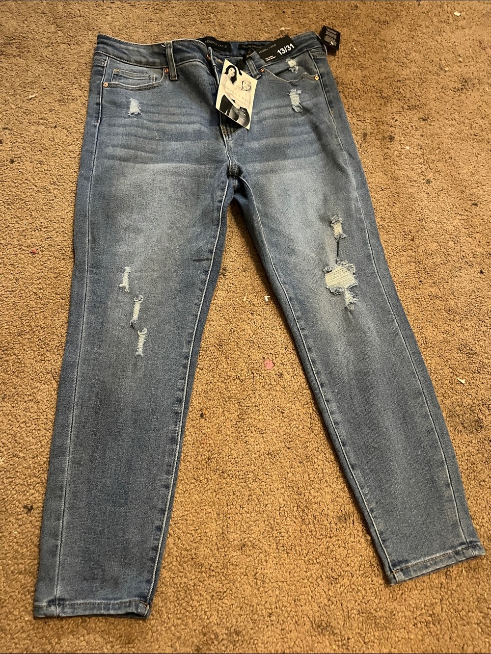 Kendall & Kylie Light Blue Distressed Skinny Jeans